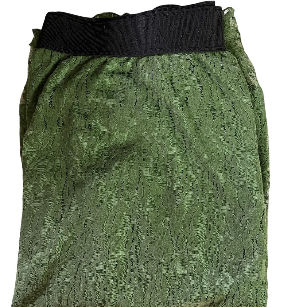 LULAROE Lola Lace Skirt Olive